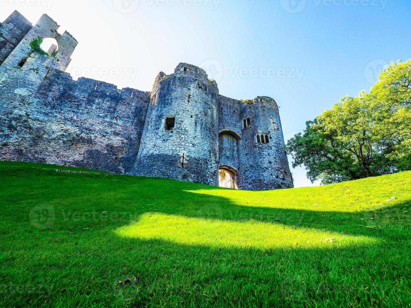 HDR Chepstow Castle ruins in Chepstow photo