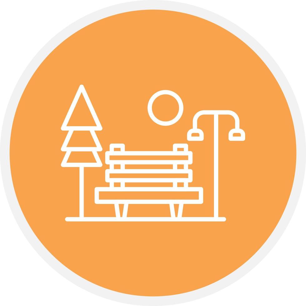 Bench Line Circle vector