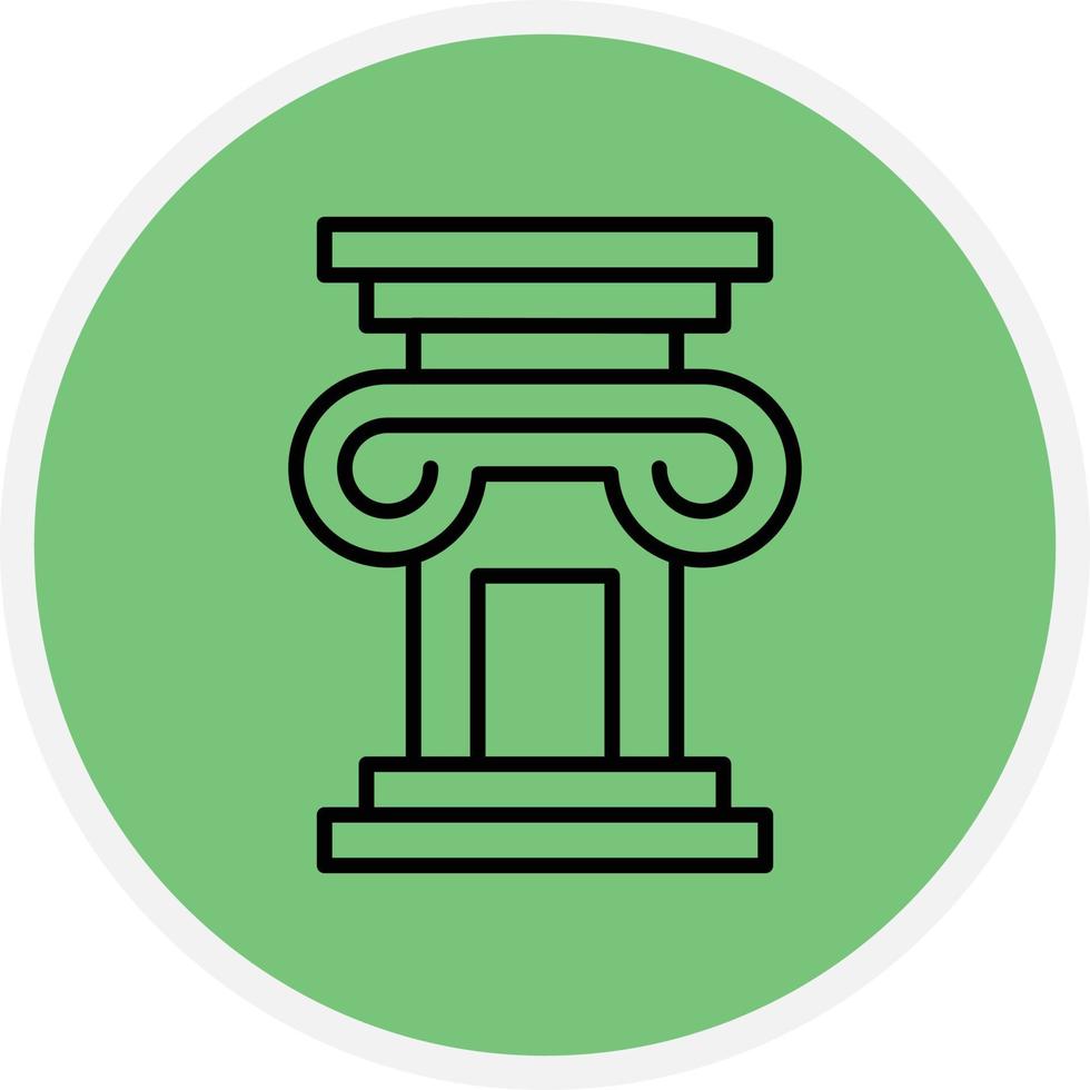 círculo de línea de columna vector