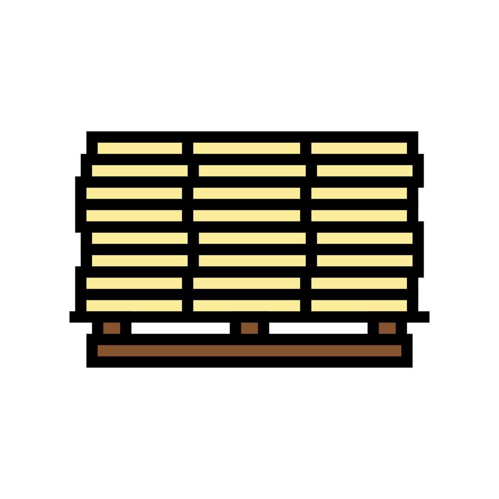 wooden planks on pallet color icon vector illustration