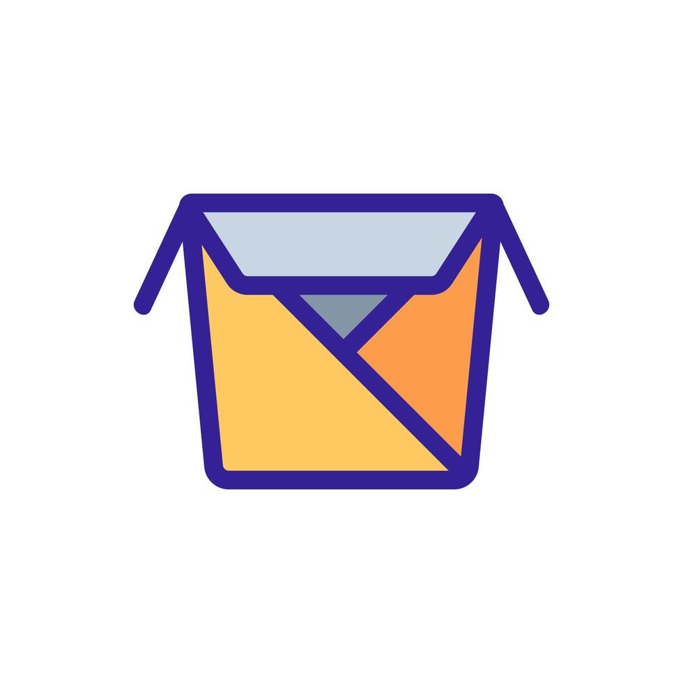 box with food icon vector. Isolated contour symbol illustration vector