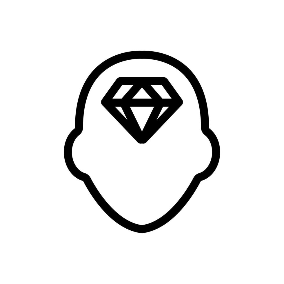 Superb mindset icon vector. Isolated contour symbol illustration vector