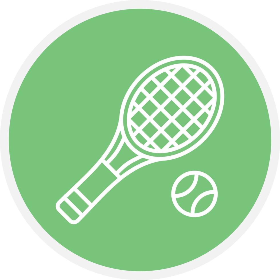 círculo de línea de tenis vector