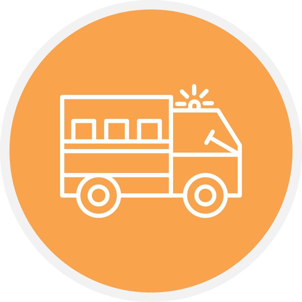 Police Van Line Circle vector
