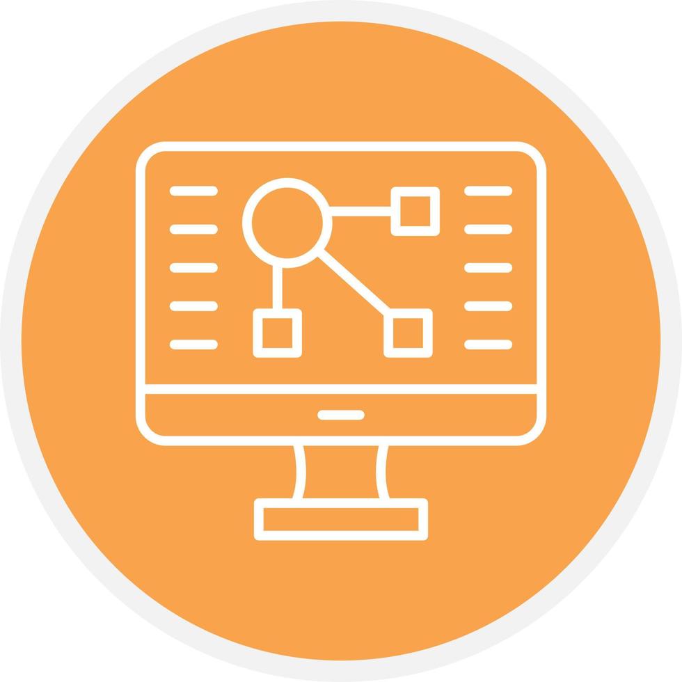Workflow Line Circle vector