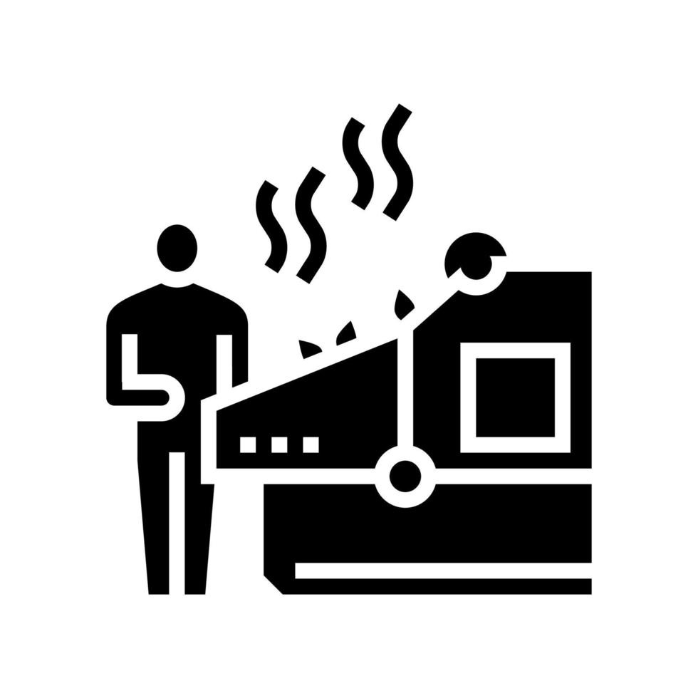 drying tea glyph icon vector illustration