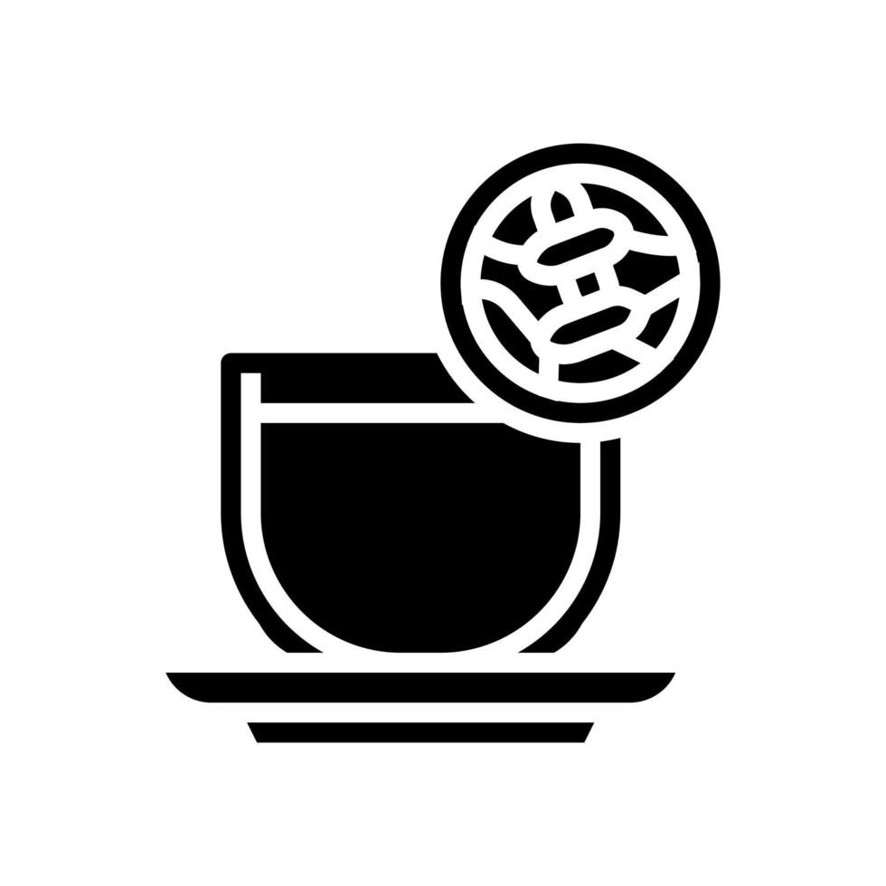 ilustración de vector de icono de glifo de té blanco