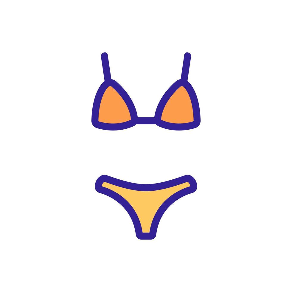 plain bikini swimsuit icon vector outline illustration