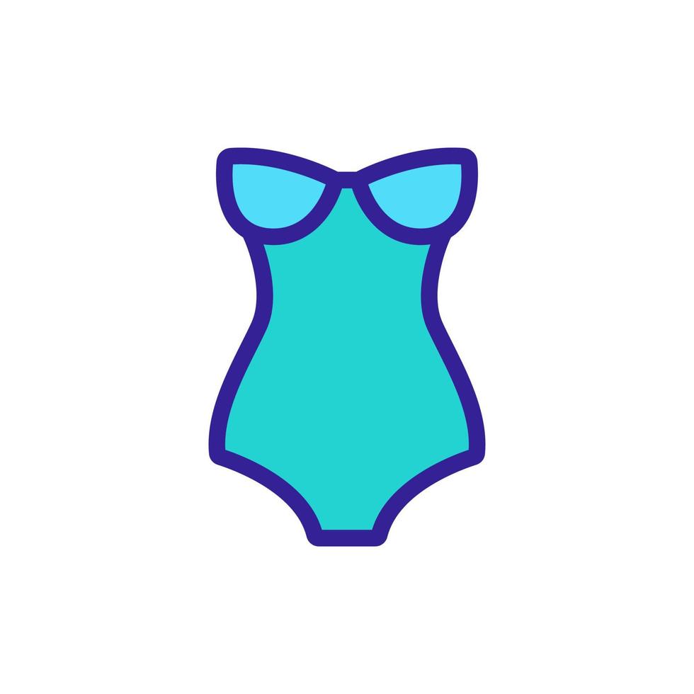 fused with cups swimsuit icon vector illustration