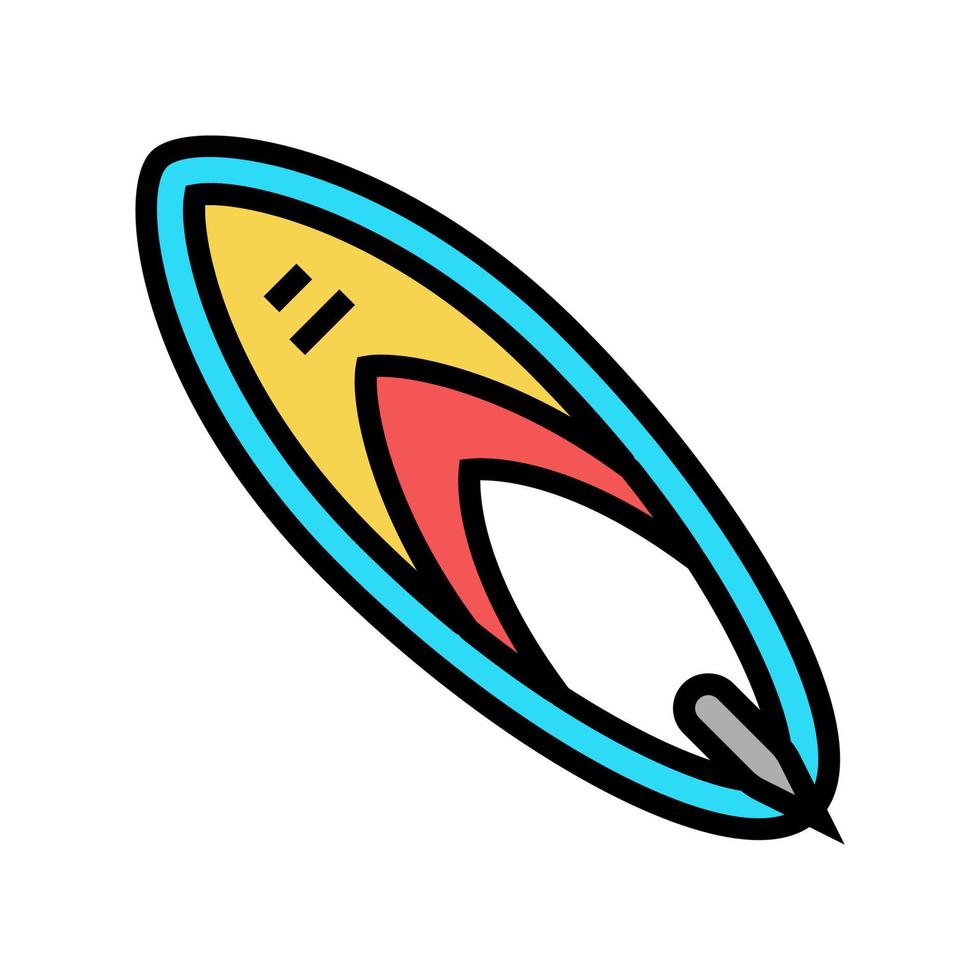 ilustración de vector de icono de color de verano de surf