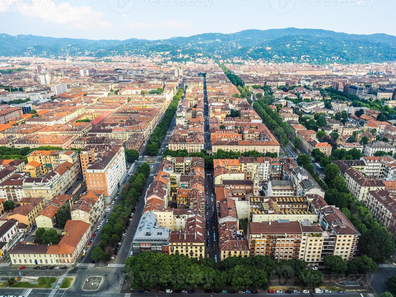 HDR Aerial view of Turin photo