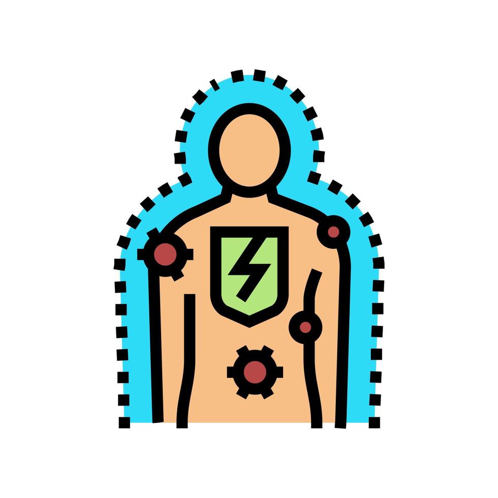 immunodeficiencies human color icon vector illustration