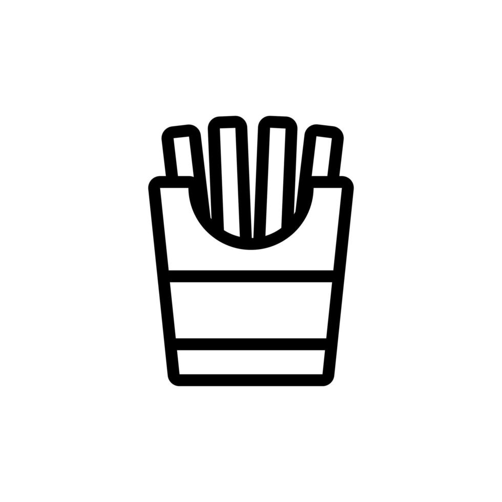 potato fries icon vector outline illustration