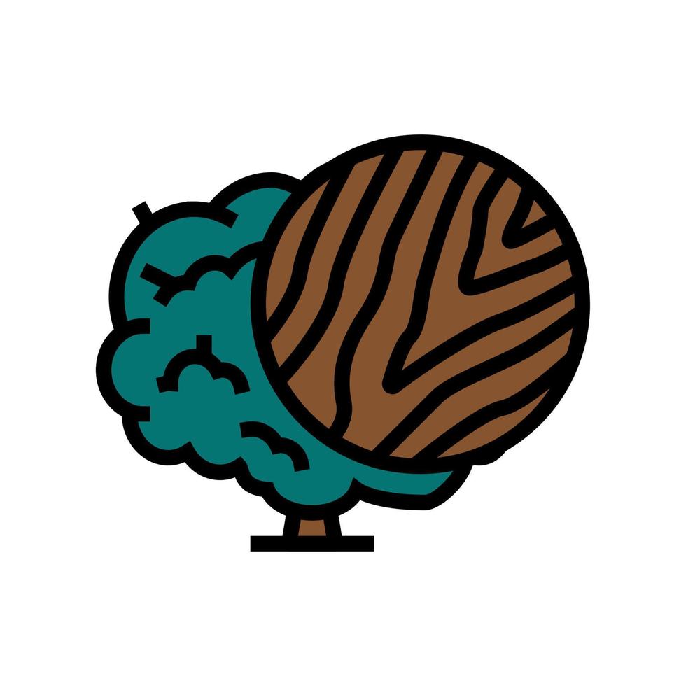 walnut wood color icon vector illustration