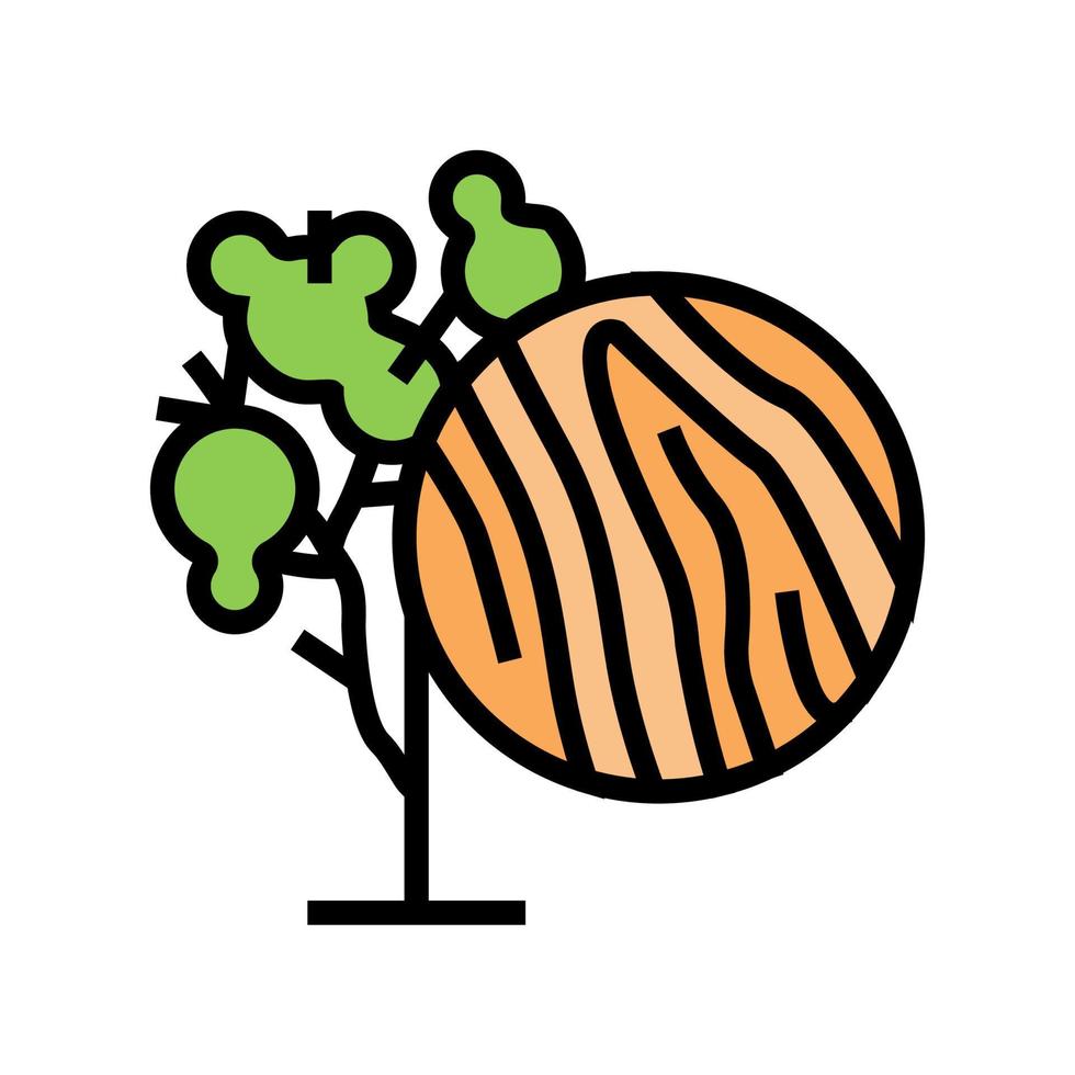 eucalyptus wood color icon vector illustration