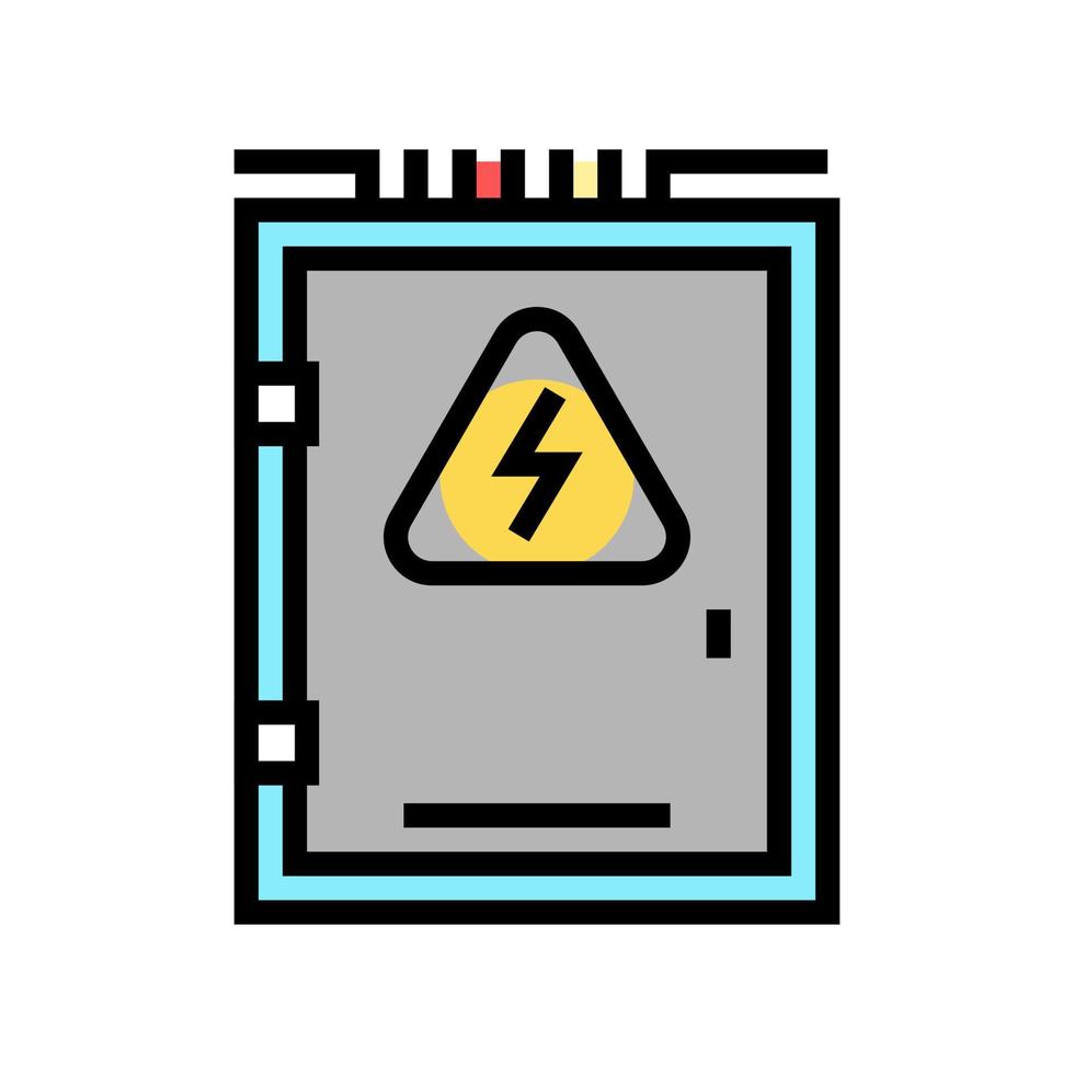 ilustración de vector de icono de color de caja eléctrica