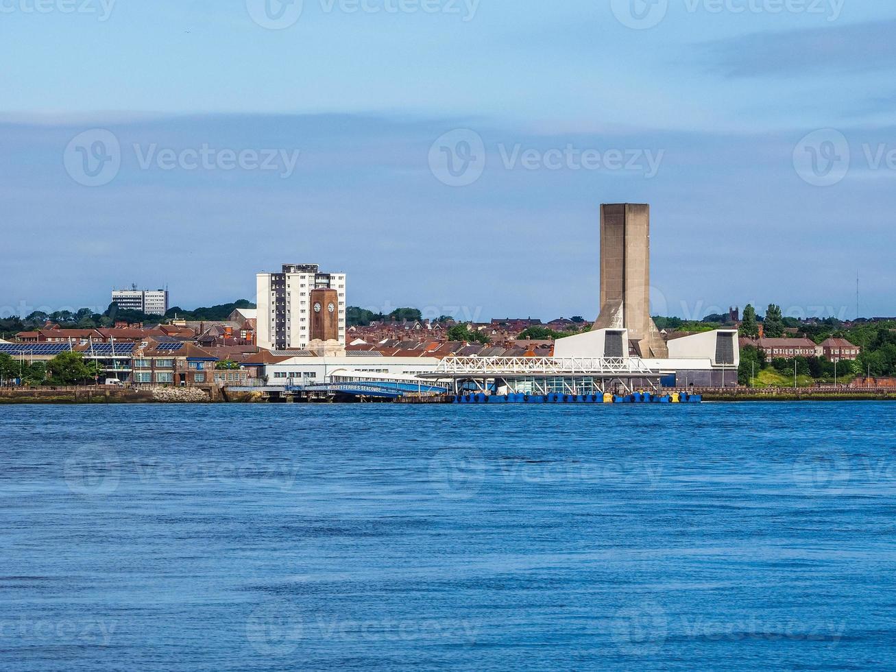 vista hdr de birkenhead en liverpool foto