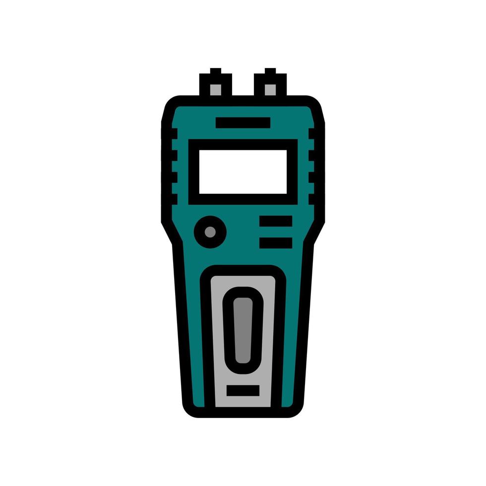 moisture meter carpenter digital device color icon vector illustration