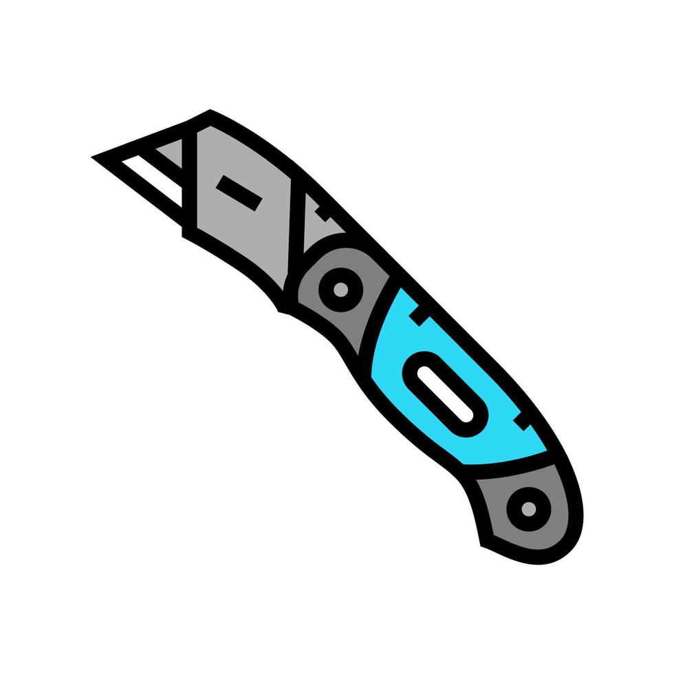 utility knife equipment color icon vector illustration 9846255 Vector