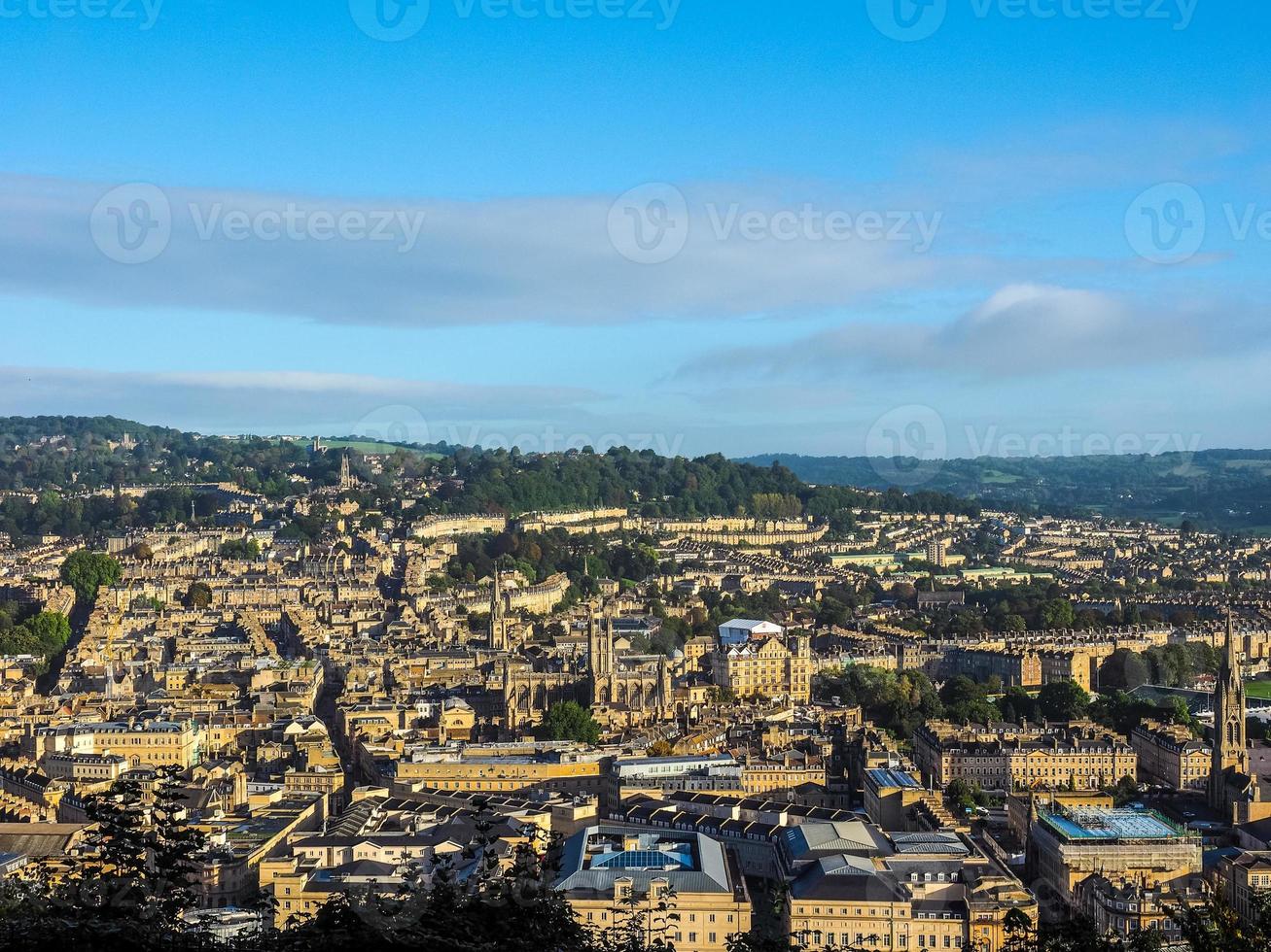 HDR Aerial view of Bath photo