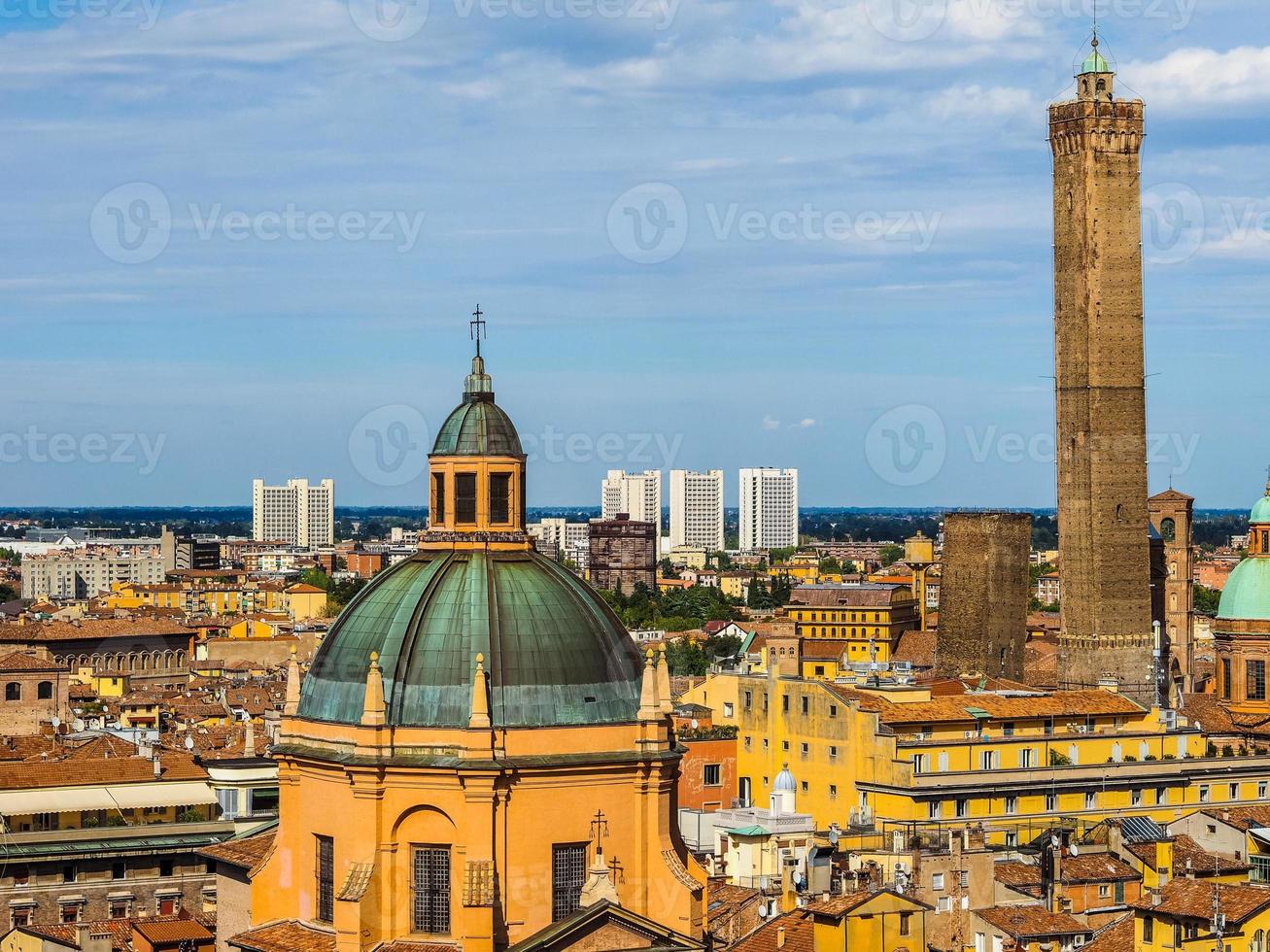 HDR Aerial view of Bologna photo