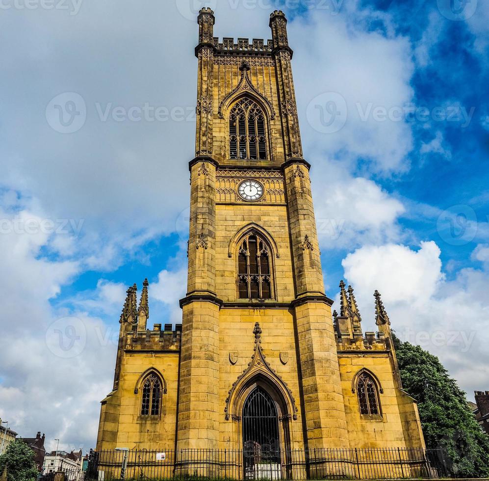 hdr iglesia de san lucas en liverpool foto