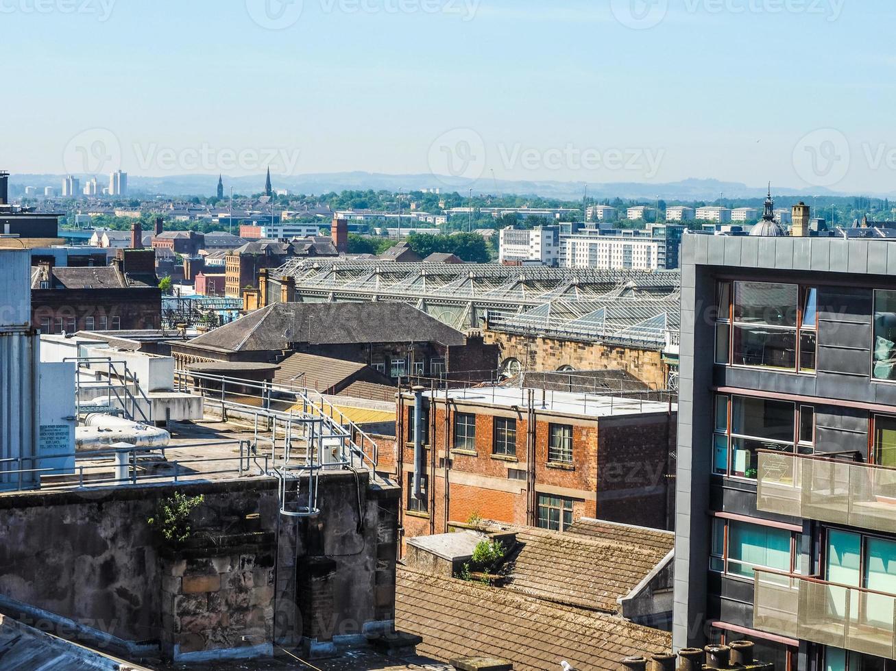 HDR Aerial view of Glasgow photo