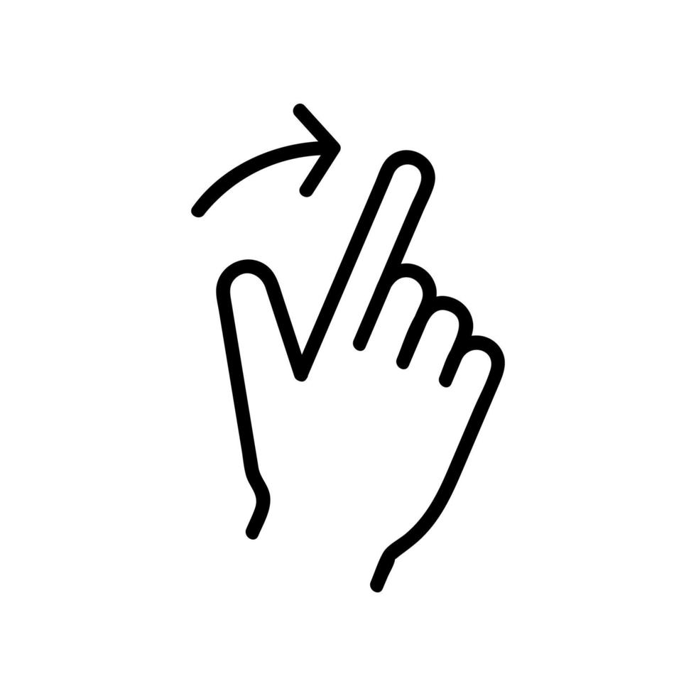 control on the touchscreen icon vector. Isolated contour symbol illustration vector