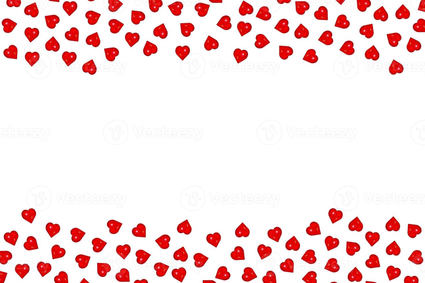 Hearts isolated on white background. photo