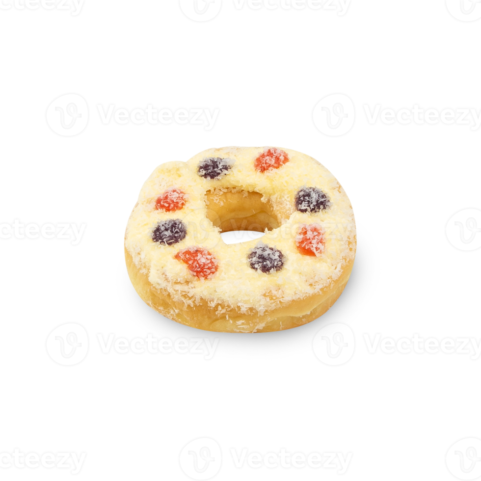 Milk jelly donut cutout, Png file