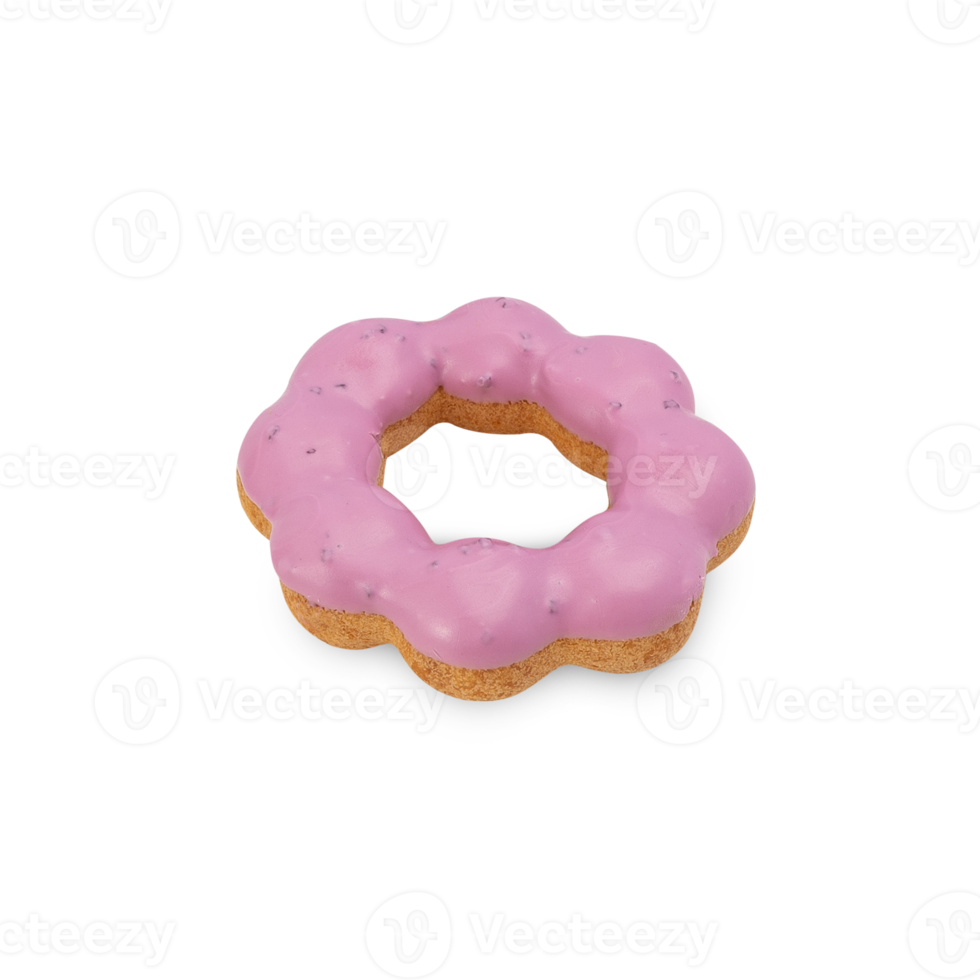 Blueberry donut cutout, Png file