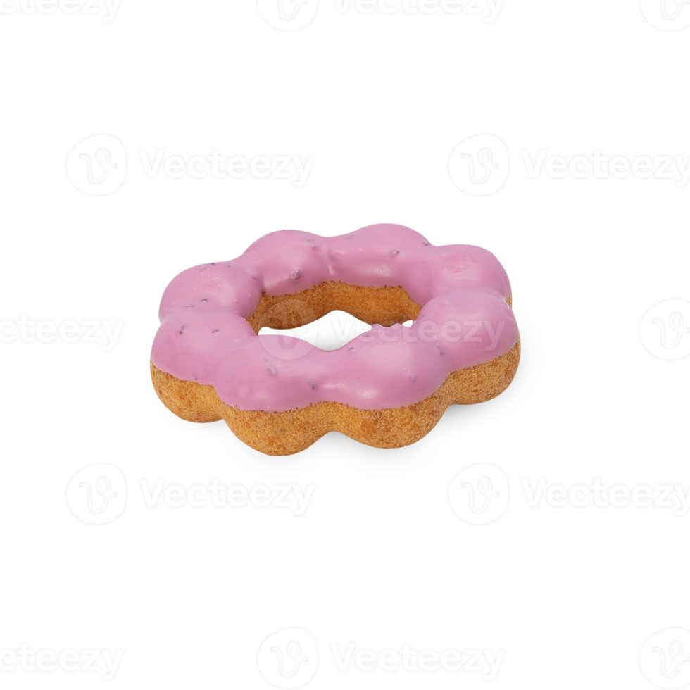 Blueberry donut cutout, Png file