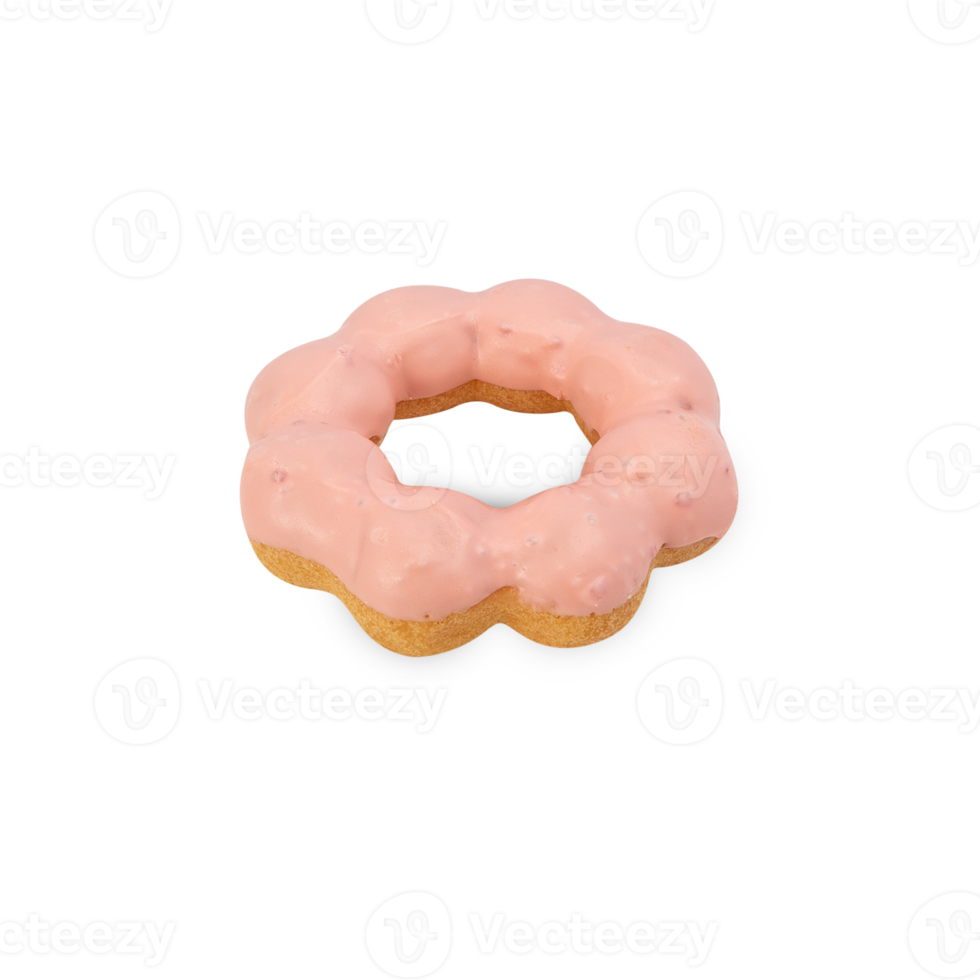 Strawberry donut cutout, Png file