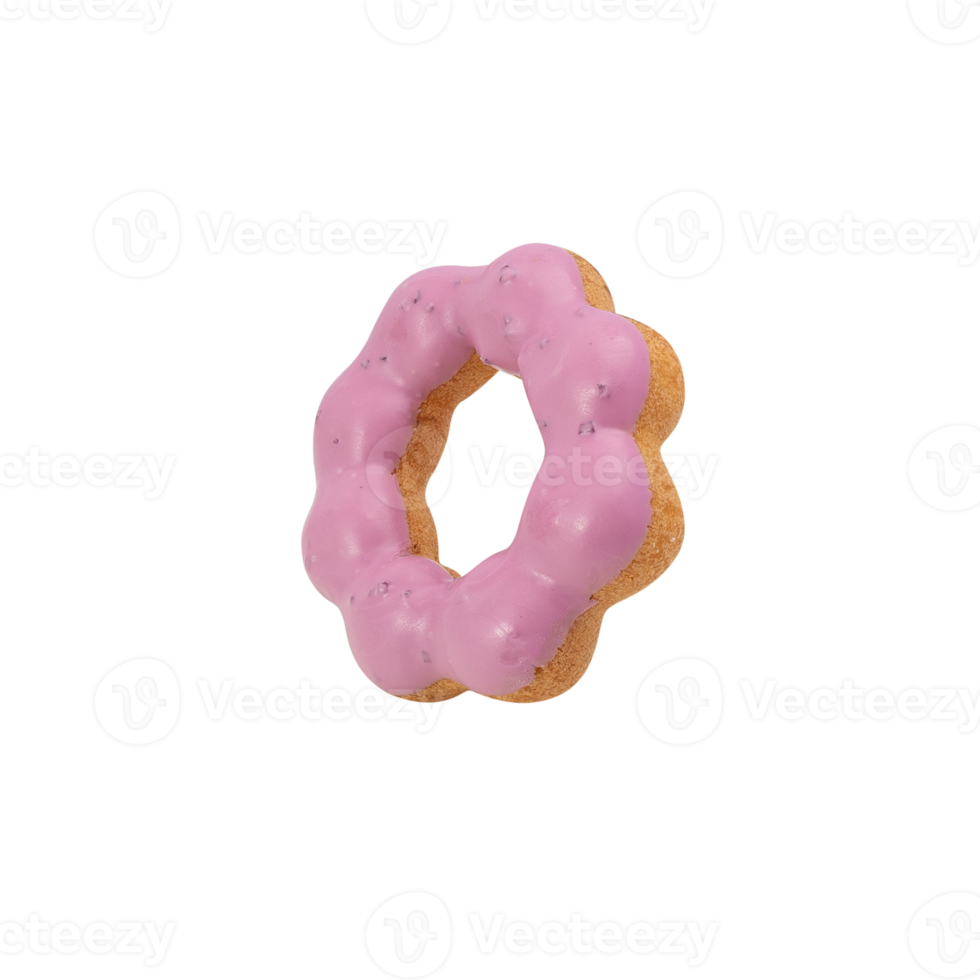 Blueberry donut cutout, Png file