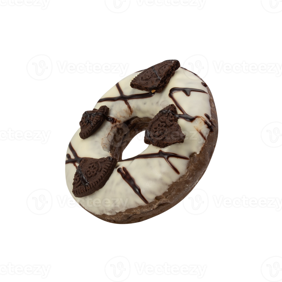 weißer Schokoladen-Oreo-Donut-Ausschnitt, png-Datei png