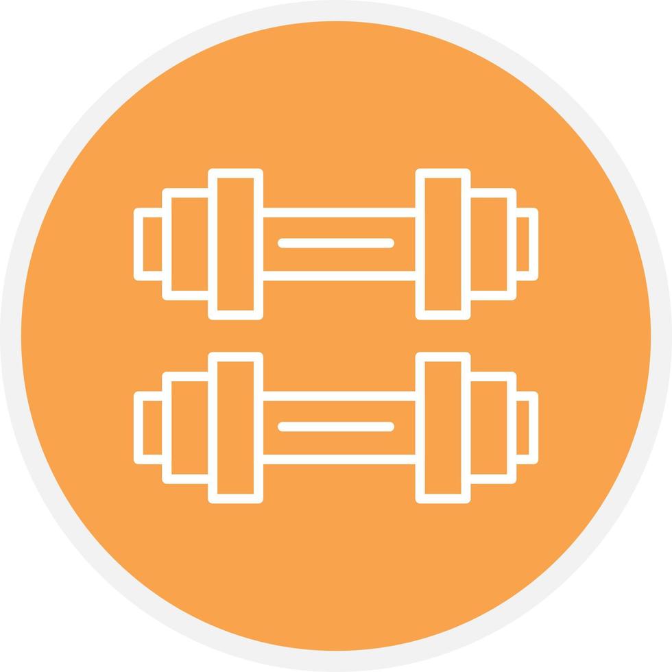 Dumbbell Line Circle vector