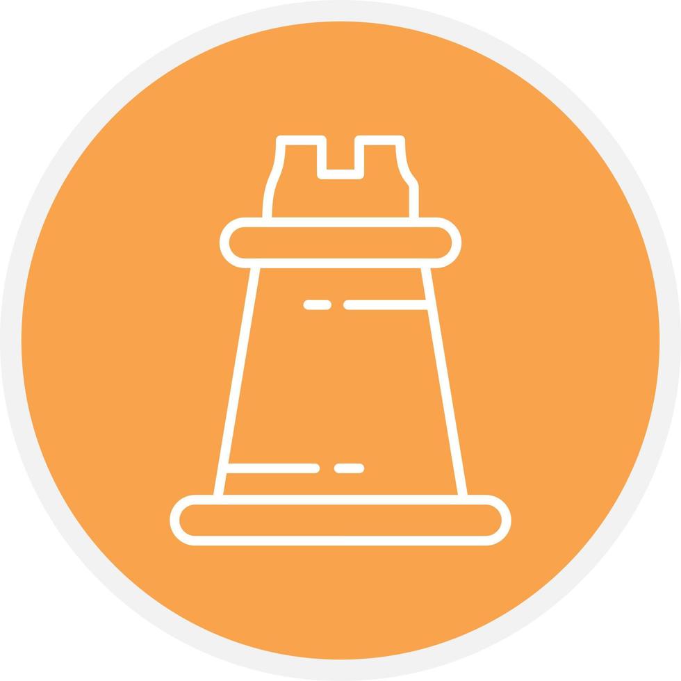 Chess Piece Line Circle vector