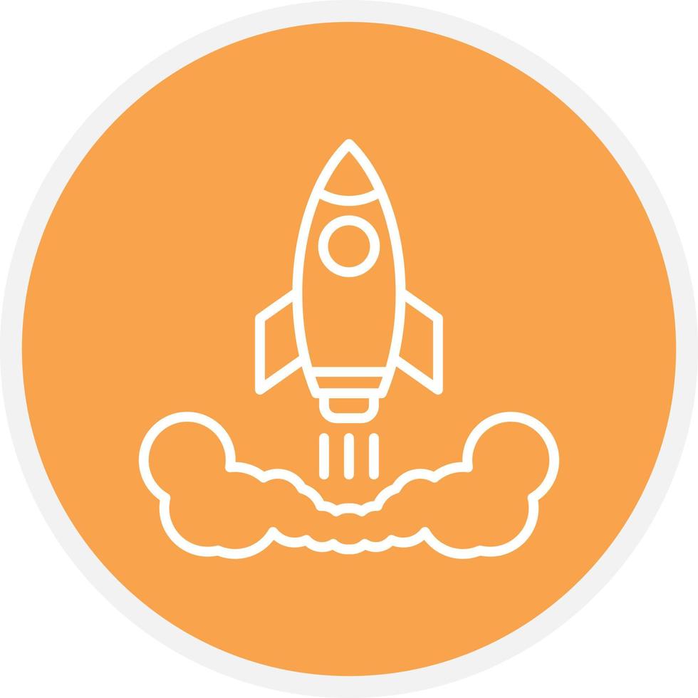 Rocket Line Circle vector