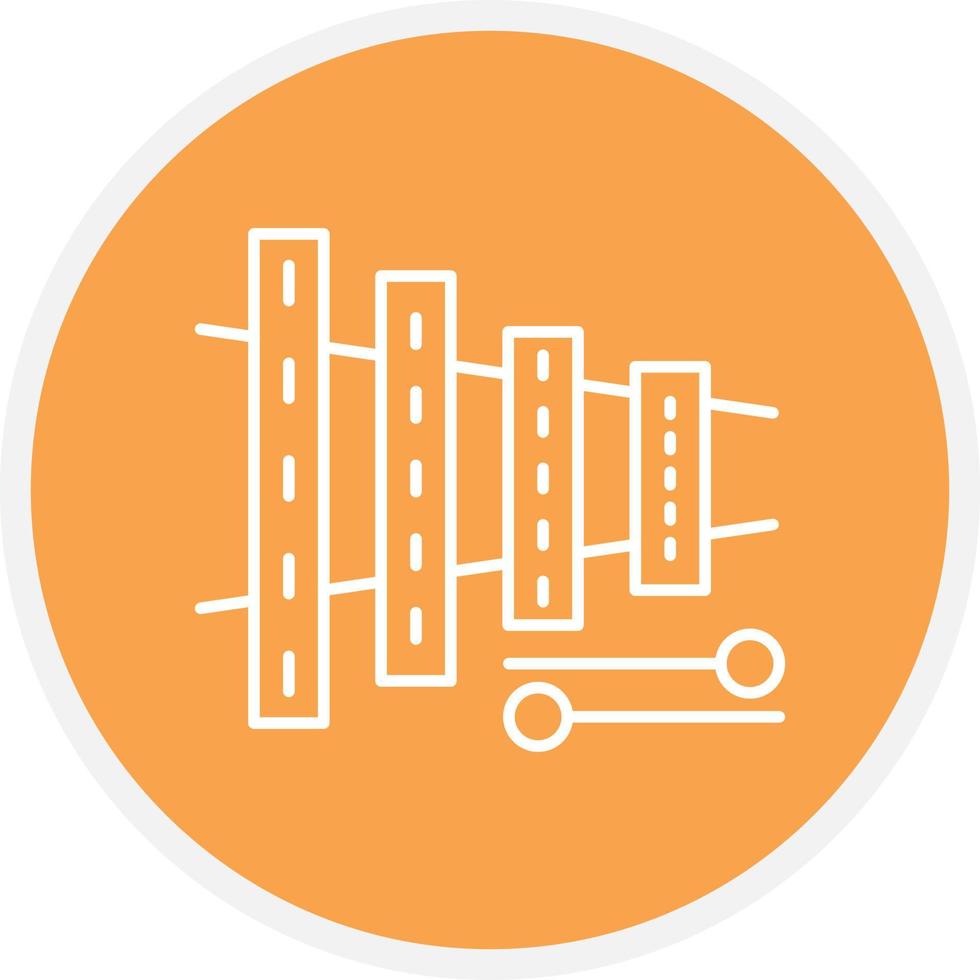 Xylophone Line Circle vector