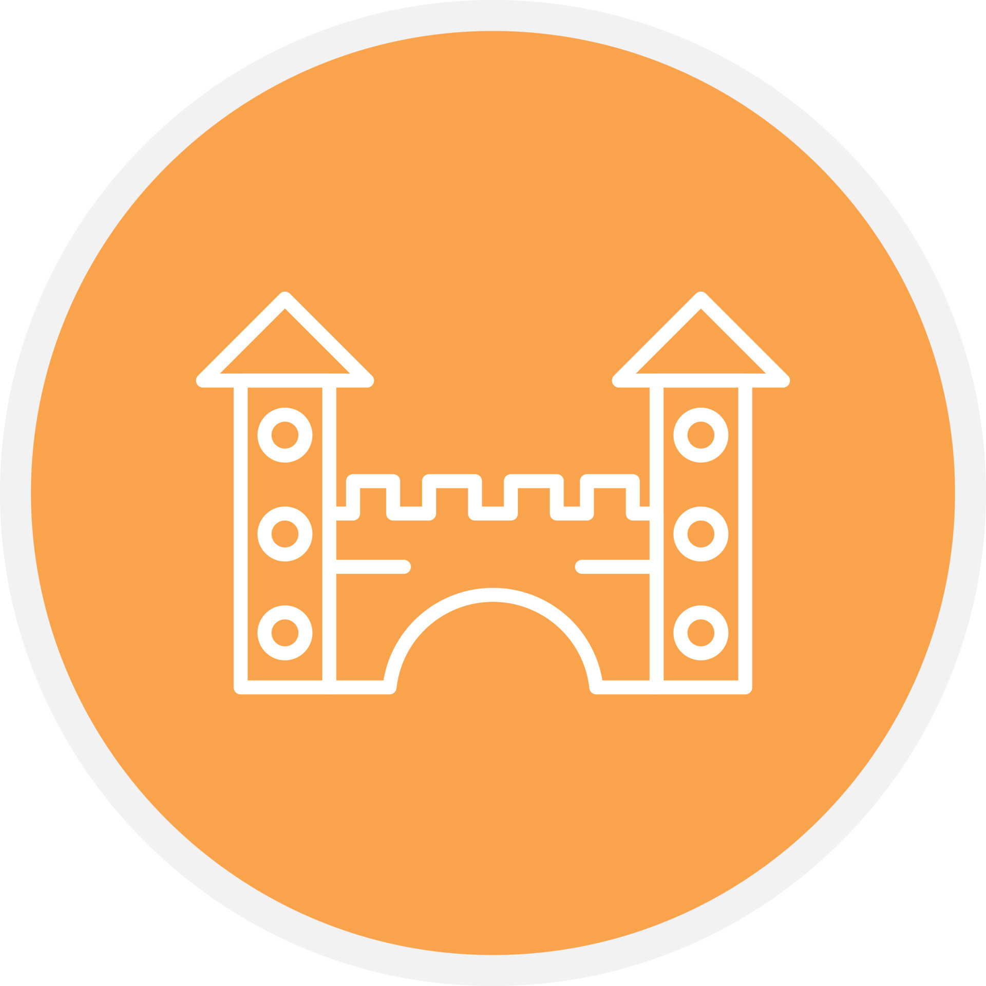 Toy Castle Line Circle 9847310 Vector Art at Vecteezy