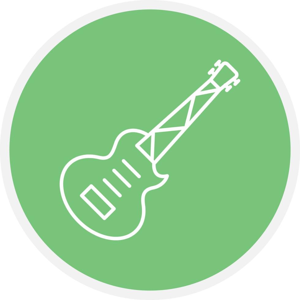 Electric Guitar Line Circle vector