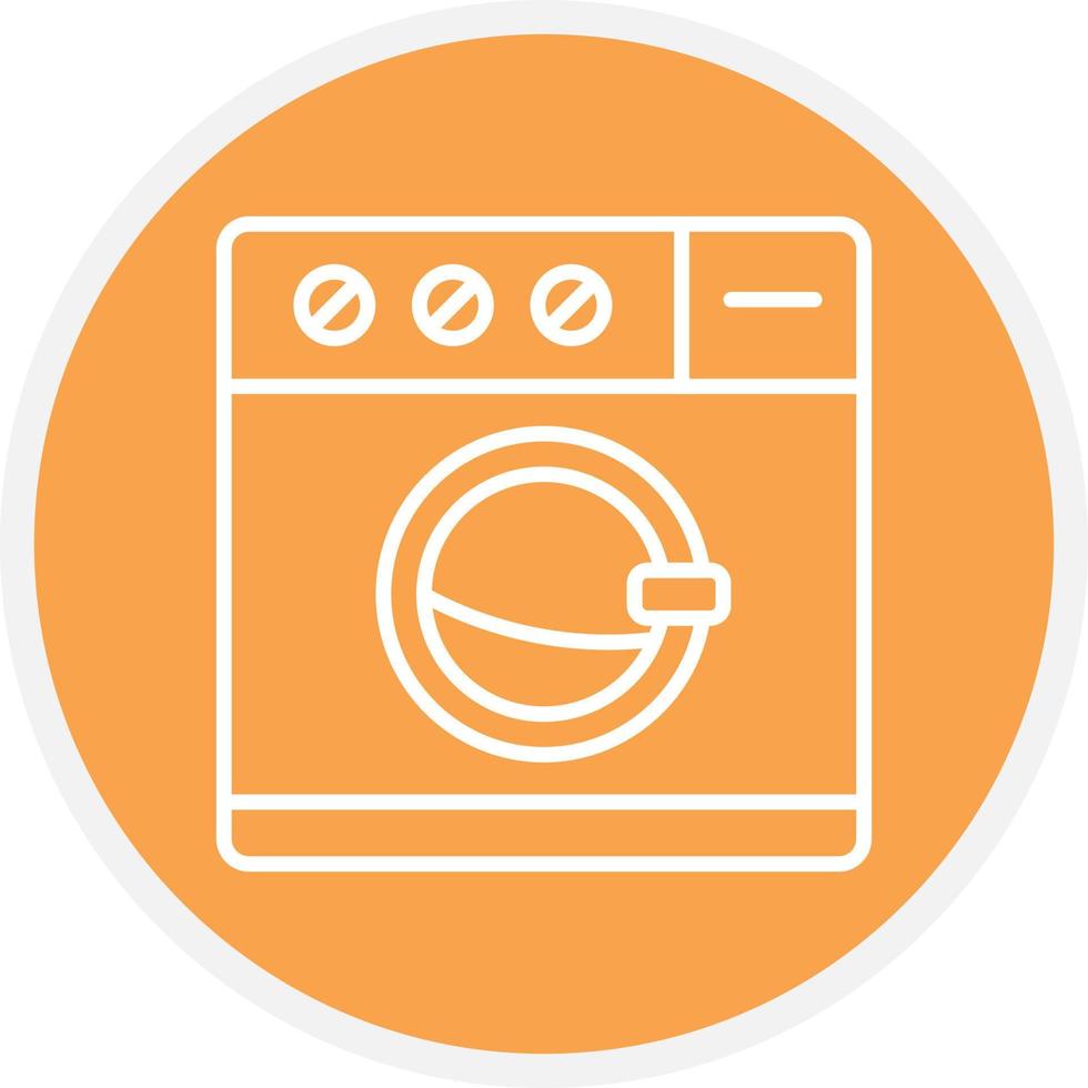 Washing Machine Line Circle vector
