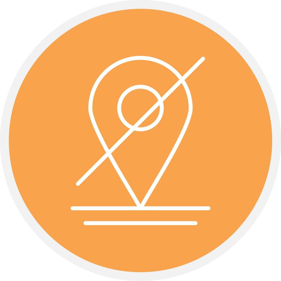 No Gps Line Circle vector