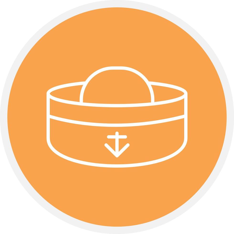Sailor Hat Line Circle vector