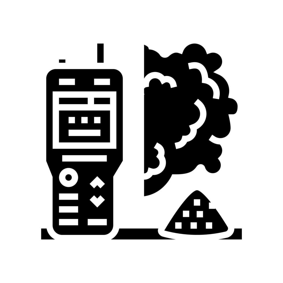 ilustración de vector de icono de glifo de calidad de polvo de aire