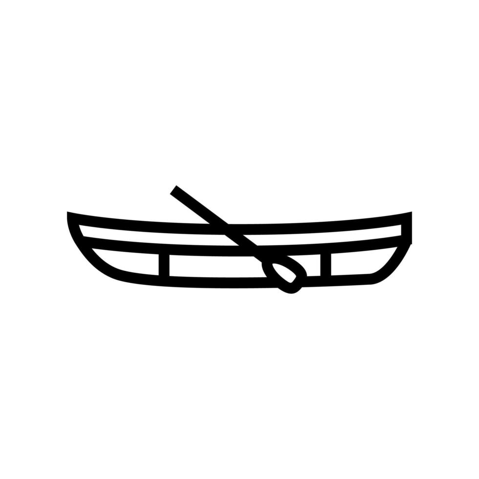 bote bote línea icono vector ilustración