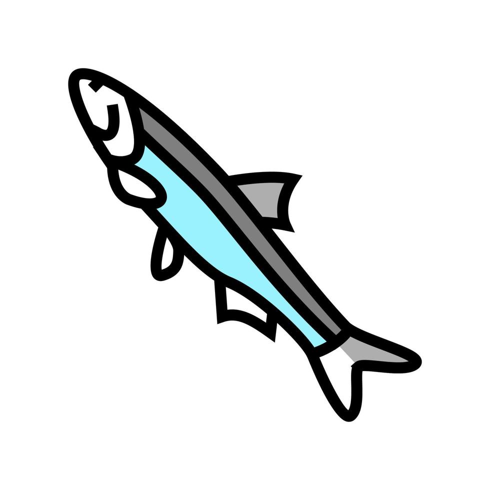 peruvian anchoveta color icon vector illustration