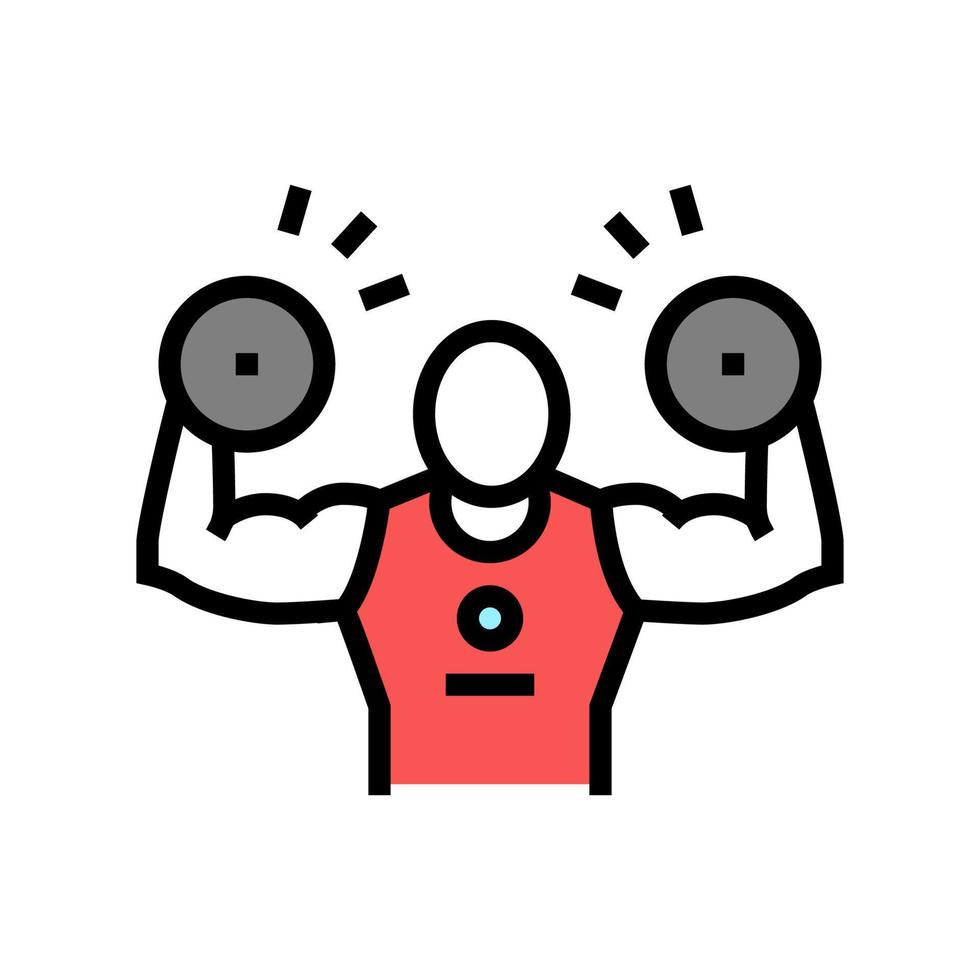 powerlifting sport color icon vector illustration