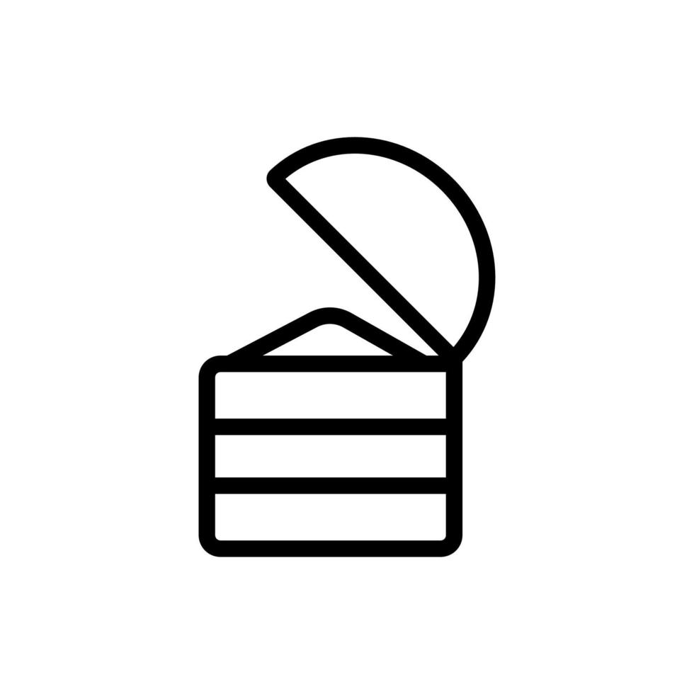 ajar chest of gold side view icon vector