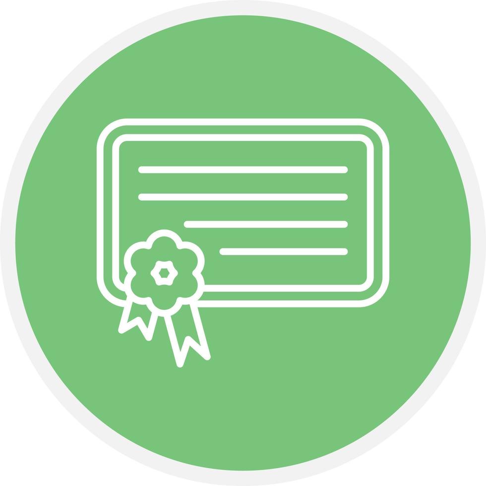 Digital Certificate Line Circle vector